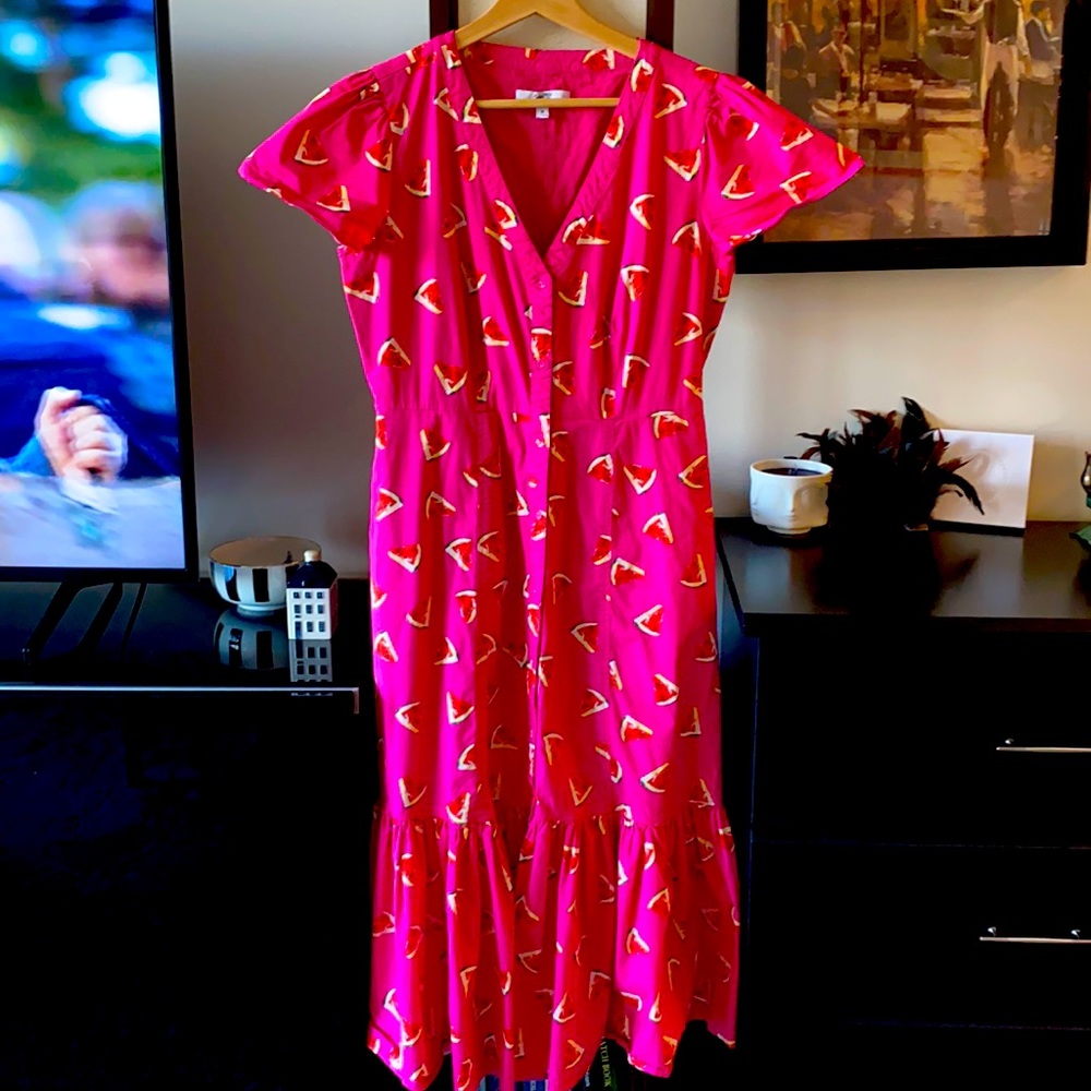 Color me Courtney melon dress